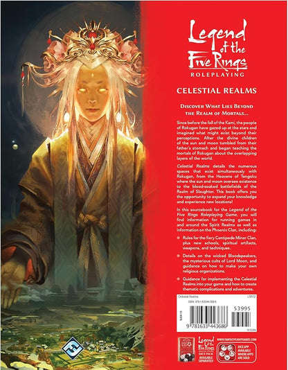 Asmodee Legend of The Five Rings Roleplaying Game Celestial Realms SOURCEBOOK - Adventure Game Strategy Game for Adults Ages 14+ 3-5 Players 2 Hour Playtime Made by Edge Studio