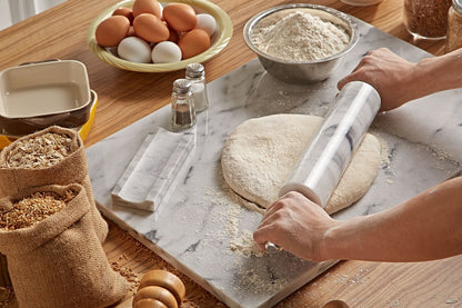 JEmarble Pastry Board 12x16 inch with Non-Slip Rubber Feets for Stability Perfect for Keep the Dough Cool and Chocolate Tempering(Premium Quality)