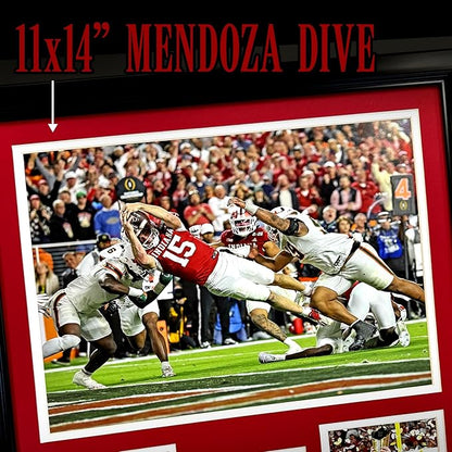 Indiana Hoosiers | 2025 CFP National Champions | Collectible Hoosier Football Memorabilia | Framed Picture &amp Photo Collage Gift Man Cave Wall Art Home &amp Room Decor | 2 Sizes &amp 2 Styles (
