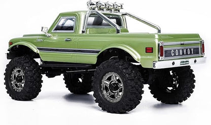 HOBBYPLUS CR18P EVO 2 Rock RC Crawler - 1/18 Scale Mini RC Crawler with Two-Speed Transmission All-Metal Gears Evolved EVO Platform Ready-to-Run Distinctive Styling Convoy Medium Olive Green