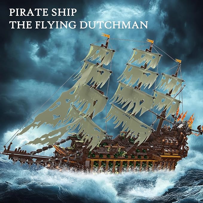 JMBricklayer Pirate Ship Building Sets for Adults 40101 - Large MOC Ship Set Ideal Gifts for Teens Age 14+ Adults who Like Challenging Blocks (Upgraded Version 4364 PCS)