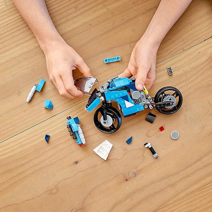 LEGO Creator 3in1 Superbike 31114 Toy Motorcycle Building Kit Makes a Great Gift for Kids Who Love Motorbikes and Creative Building New 2021 (236 Pieces)