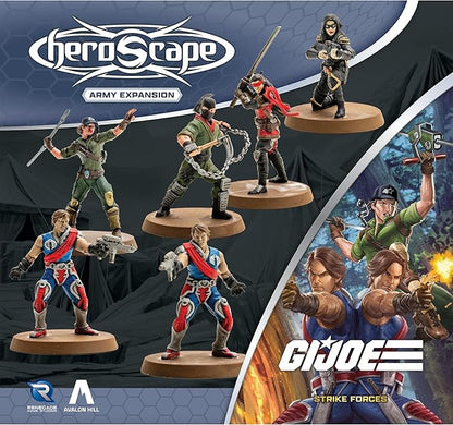 Renegade Game Studios GI Joe Heroscape Strike Forces Army Expansion - 4 Heroes 2 Squads Tactical Glyphs