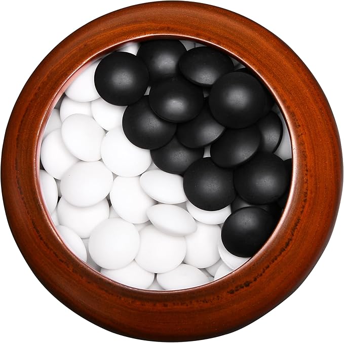Double Convex Ceramic 11mm Go Game Stone Set 361pcs with Stone Bag and Go Board 2 Players Board Game