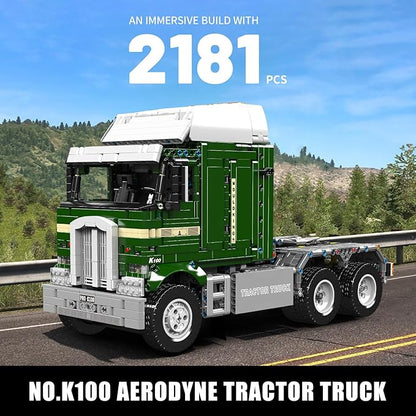 Mould King Tractor Truck Block Kits Model MOC Building Blocks Set to Build Gift for Age 14+/Adults Collections Enthusiasts(2060 Pieces with Motor/APP Remote Control)