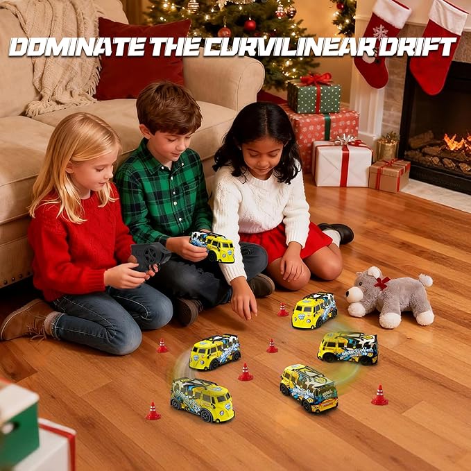 Mini RC Toy Cars for Easter Gifts for Adults Kids Boys Girls RC Drift Car 1:32 Scale 2.4GHz remote control Remote Control Car with LED Lights 4 Obstacles Stunt Drifting RC Toys 4WD 25 km/h