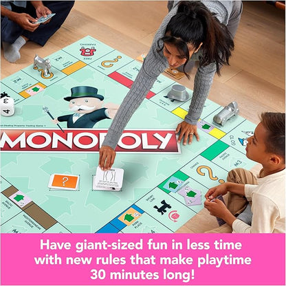 Spin Master Games Monopoly Giant Edition Classic Family Board Game for Indoor &amp Outdoor Play with Oversized Board Screenless Activity 2-4 Players for Ages 6 &amp Up