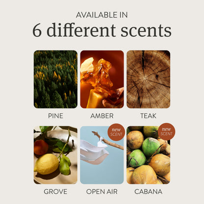 Drift Car Air Freshener - Wooden Deodorizer - Vehicle Odor Remover - Auto Scent Diffuser - Long-Lasting Car Freshening - Amber Scent Refill - Pack of 3 - NO CLIP INCLUDED