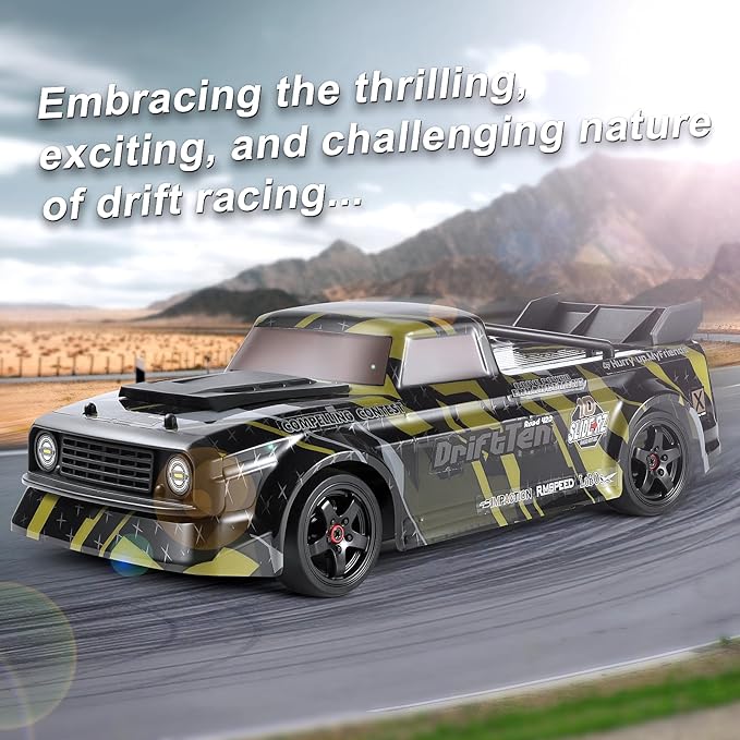HAIBOXING 1/18 Scale RC Cars 2196 Drift RC Car 28 KM/H High Speed with Gyro 2.4 Ghz Electric Vehicle RTR 4X4 Remote Control Cars Drifting Race Toys for Adults Boys Girls Kids Gifts with Two Batteries