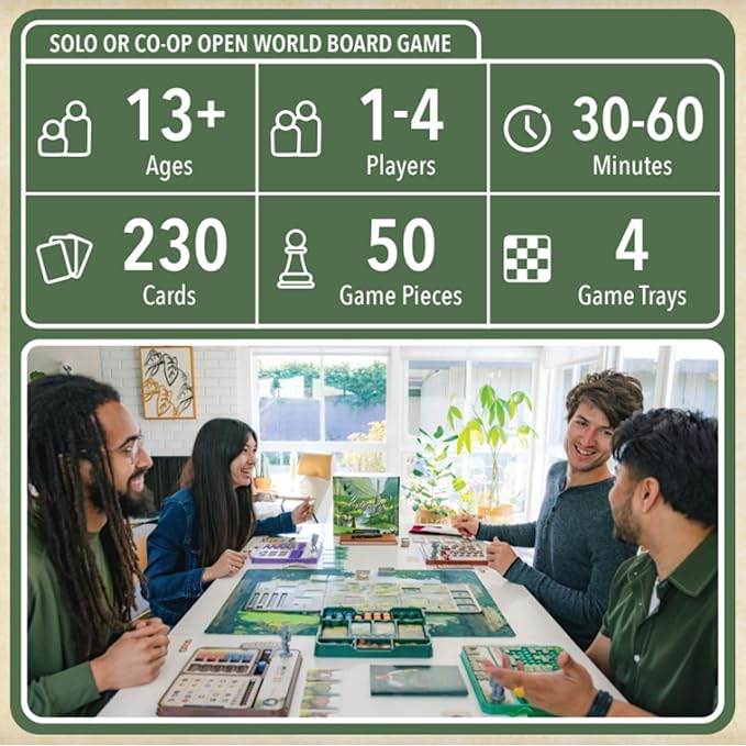 Mythwind Board Game - Cooperative &amp Solo Cozy Village-Building Adventure in a Magical Valley 1-4 Players 30-60 Minute Story-Driven Sessions