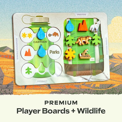 Keymaster Games Parks (2nd Edition) | Summit Deluxe | Beautiful Strategy Game for Families Adults Kids or Solo | Explore Nature and Outdoors by Hiking US National Parks | Ages 10+ | 1-5 Players