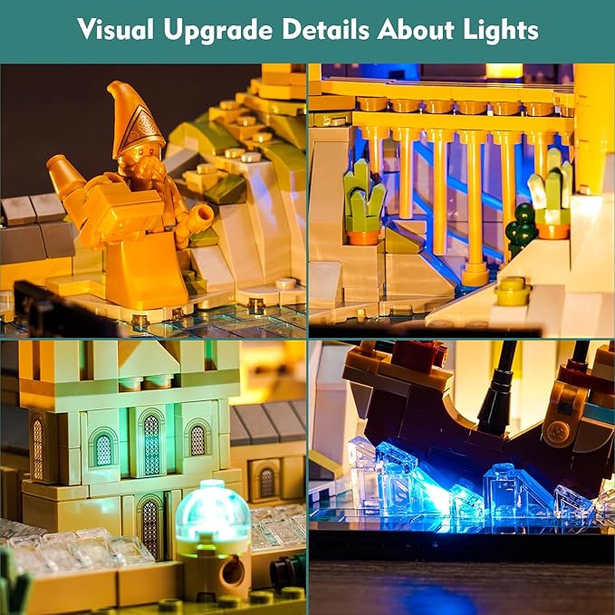 VONADO Light Compatible with Lego Hogwarts Castle and Grounds 76419 Music Version Creative Lighting Set Accessories Compatible with Lego 76419 for Fans (Lights Only No Models)