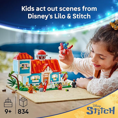 LEGO Disney Lilo and Stitch Beach House Toy - Building Playset for Kids Girls and Boys Ages 9+ - Includes 5 Minifigures - Disney Gift Idea for Fans of Lilo &amp Stitch Movie - 43268