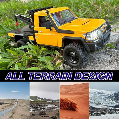 RC Rock Crawler 4x4 MN82T RC Truck with Crane Hook 1/12 Scale Remote Control Tow Truck Hobby for Adult All Terrain 280 Brushed Motor 2 Speed Proportional Control Upgraded ESC Receiver