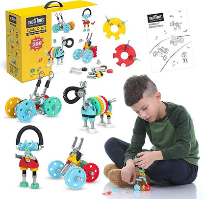 The Off Bits Educational STEM Toys for 6+: Robot Toy Building Sets 3-in-1 Engineering Kit for Boys and Girls Build Your Own STEM Building Toys with Endless Possibilities (Jumbo Kit)