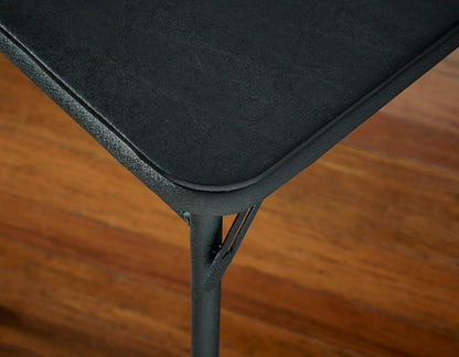 COSCO 20" x 48" Vinyl Top Folding Table, Black