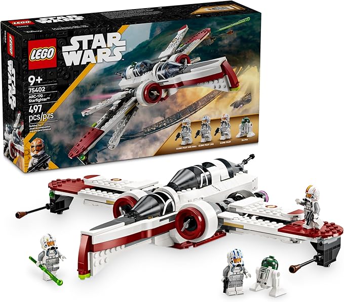 LEGO Star Wars: Revenge of The Sith ARC-170 Starfighter Spaceship Building Toy - Kids Star Wars Toy for Boys and Girls Ages 9+ - Gift Idea for Birthdays - 75402