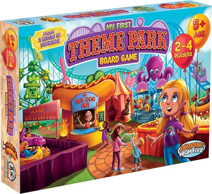 My First Theme Park Board Game for Kids Ages 5+- Build an Amusement Park with Cute Rides &amp Games - Fun Family Tile-Placement Strategy Game - Easy to Learn - Educational Gift for Boys &amp Girls