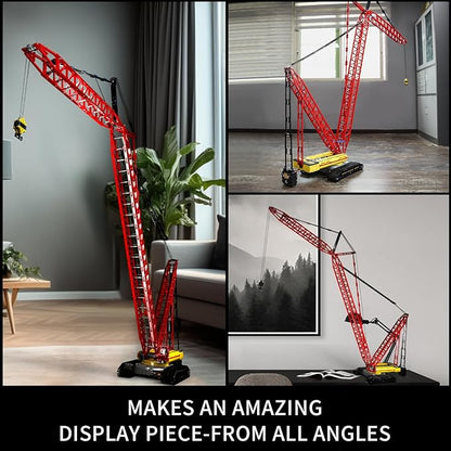 Mould King Crawler Crane LR13000 Building Block Kits Technical Construction Vehicles Cranes Model with Motor/APP Remote Control Gift for Age 14+/Adult Collections Enthusiasts (4318+ Pieces)