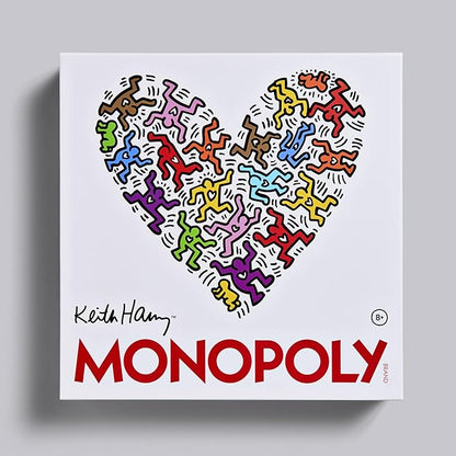 WS Game Company Keith Haring Monopoly – Pop Shop 40th Anniversary Edition – Premium Art-Wrapped Collector’s Board Game – Featuring Iconic Art Custom Metal Tokens and Dancing Figure Pieces (Ages 8+)