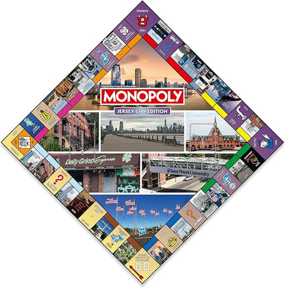 Monopoly Board Game Jersey City NJ Edition : 2-6 Players Family Board Games for Kids and Adults Board Games for Kids 8 and up for Kids and Adults Ideal for Game Night