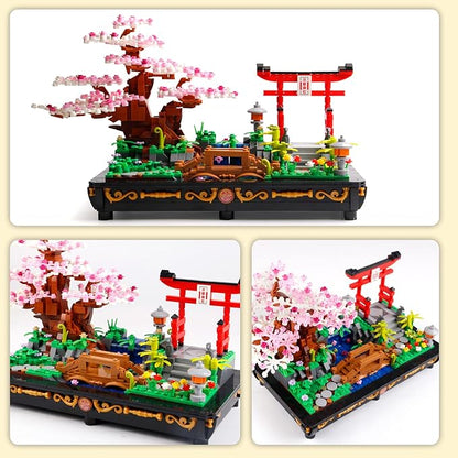 Cherry Blossom Meaningful Bonsai Tree Building SetsJapanese Style Sakura Tree Mini Building Blocks(1286 PCS)Enjoy Your Own Beautiful Display Show Present for Kids and Adults