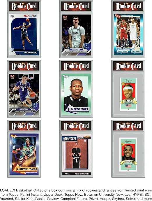 LOADED! Basketball Collector's Box: 4 Certified Mint+ Rookie Cards &amp Rarities - Victor Wembanyama LeBron James Cooper Flagg Luka Doncic Steph Curry Giannis &amp More