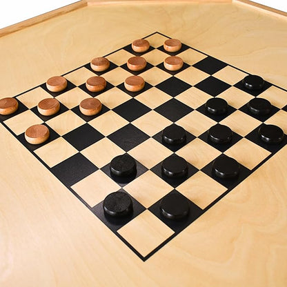 The Gold Standard Board - Traditional Octagon Crokinole Board Game Set