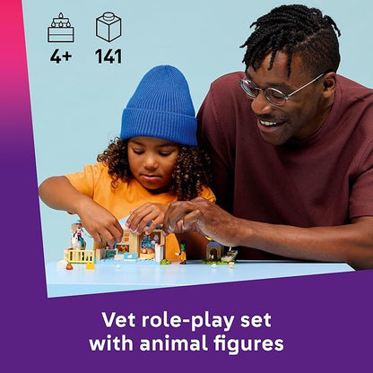 LEGO Friends Animal Vet Clinic Building Toy - Playset for Preschool Girls &amp Boys Ages 4+ - Gift for Birthdays - W/Valeria &amp Zac Minidolls 5 Toy Pets &amp Accessories - 42696