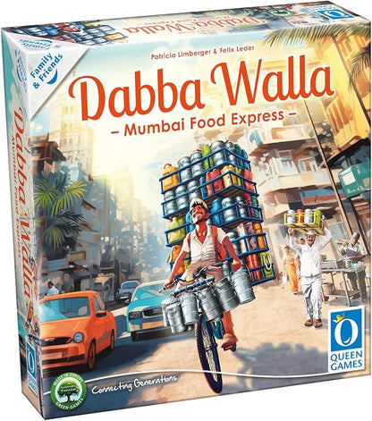 Queen Games Dabba Walla - Mumbai Food Express Strategy Board Game 2-4 Players Family Board Game
