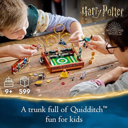 LEGO Harry Potter Quidditch Trunk 76416 Buildable Harry Potter Toy Birthday Gift Idea for Kids Aged 9+ Open the Buildable Box to Reveal a Quidditch Playing Arena Includes 4 Customizable Minifigures
