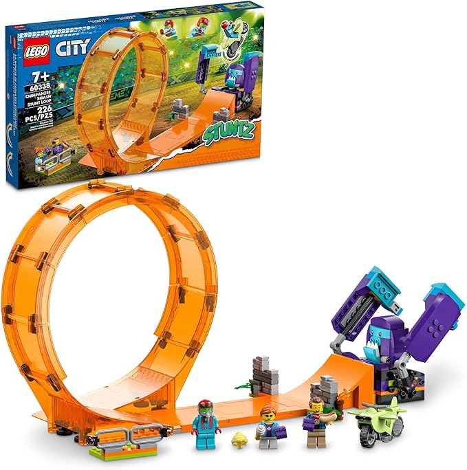 LEGO City Stuntz Smashing Chimpanzee Stunt Loop 60338 Building Toy Set for Boys Girls and Kids Ages 7+ (226 Pieces)