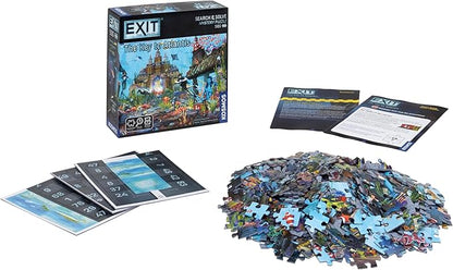 Thames &amp Kosmos EXIT: The Key to Atlantis | Adult &amp Kids Escape Room Game | 500-Piece Mystery Puzzle | Strategy Challenge | 1-4 Players | Age 10+