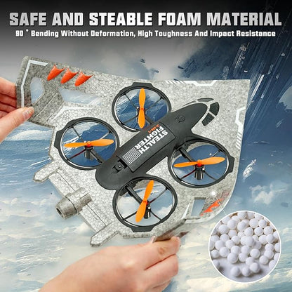A ALPHA 3-in-1 RC Jet Plane Remote Control Airplane – Air Land &amp Water RC Airplane Fighter Jet Drone Toy for Kids &amp Adults