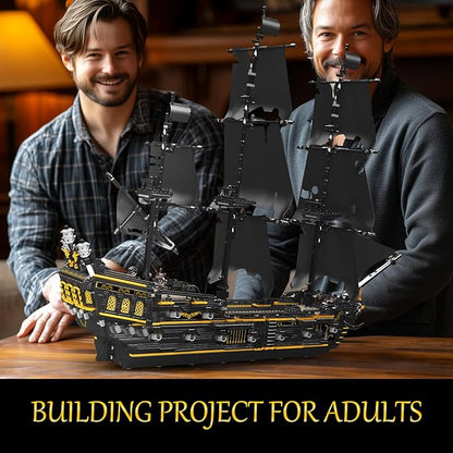 JMBricklayer Pirate Ship Model Building Sets Black Pearl Mysterious Toys Kits Collectible Blocks Cool Toy Gifts for Boys Teens Collectors (Upgraded Version 3180 Pieces) (40102)