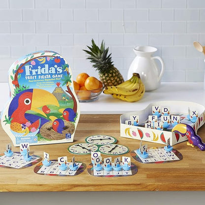 Educational Insights Frida's Fruit Fiesta - Toddler Board Games ABC Learning Toys for Kids Ages 3-5 Preschool Learning Activities Letter Matching Game Alphabet Bingo Classroom Games for Ages 4+