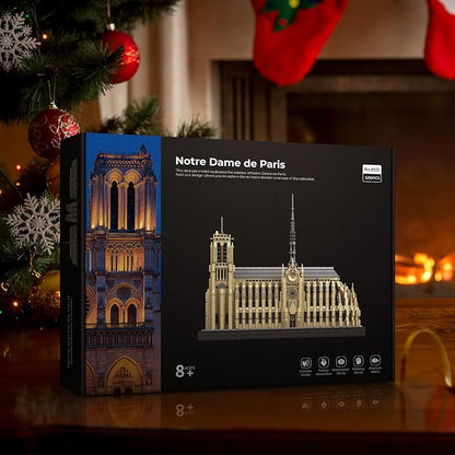 Architecture Notre-Dame de Paris Model Building Block Set Openable Architecture Model Micro Building Kit Collection Building Toy