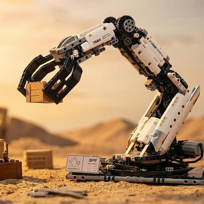 STEM Educational Remote Control Robotic Arm Building Kit Programmable APP Control Robot Toy 8-Directional Movement Engineering Building Set for Kids 8-14 &amp Adult Tech Enthusiasts