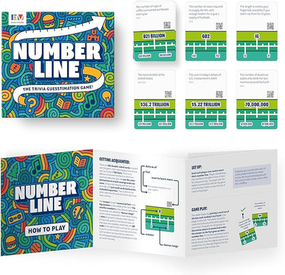 Evermade Number Line – The Trivia Party Game for Adults Families &amp Game Night That Sparks Fun Conversation &amp Clever Thinking (Over 700 Facts Ages 12+)