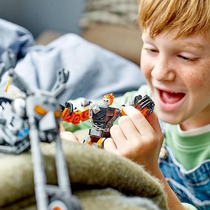 LEGO Marvel Ghost Rider Mech &amp Bike Building Toy for Boys &amp Girls Ages 7+ - Marvel Superhero Toy W/Movable Action Figure - Gift for Kids &amp Fans - 76245