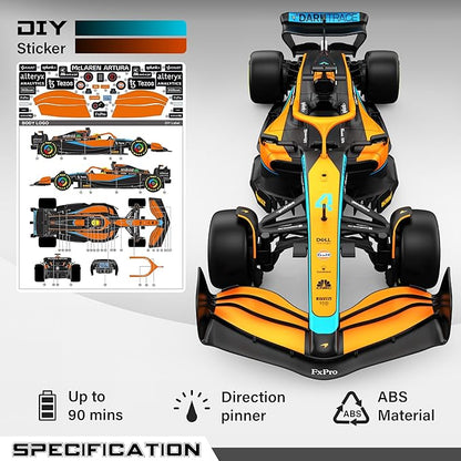 Voltz Toys Authentic Licensed 1:18 McLaren F1 MCL36 Remote Control Car - F1 Collection RC car Series for Kids and Adults - 2.4GHz RC Car for Gift (1:18 McLaren F1 MCL36)
