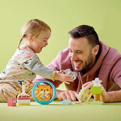 LEGO DUPLO My First Puppy &amp Kitten with Sounds 10977 Pet Animal Toys for Toddlers 1 .5-3 Years Old Early Development Set with Large Bricks