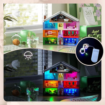 DreamCreators House Building Toys Set with Led Light Architecture Building Model Compatible with Lego Ideal Present Merch for Adults Girl 8-12 Valentine Wedding Anniversary Birthday Christmas