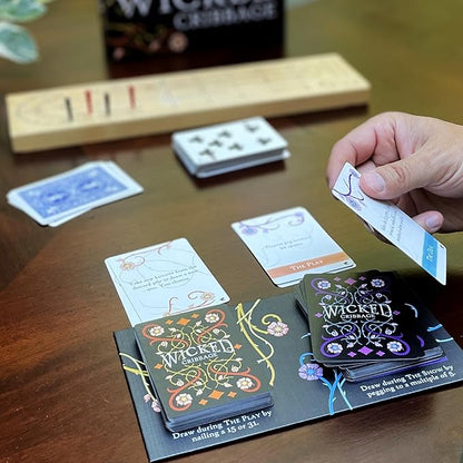 Wicked Cribbage | A Playful Twist On A Classic Game | 30-45 Minute Playtime | Ages 8+ | Quick Easy to Learn