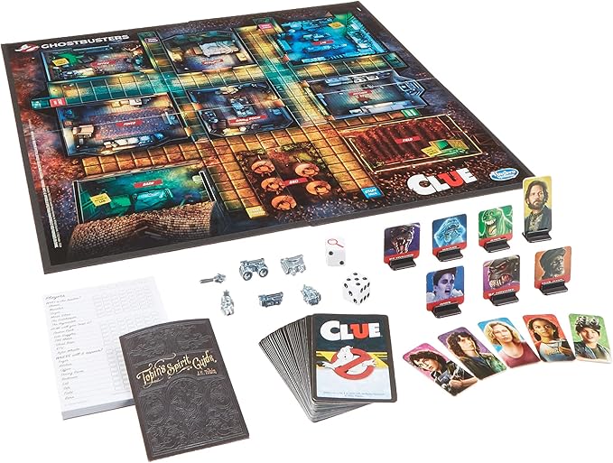 Hasbro Gaming Clue: Ghostbusters Edition Game Cooperative Board Game for Kids Ages 8 and Up Players Can Team Up to Battle Ghosts