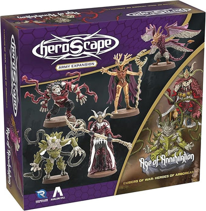 Renegade Game Studios Heroscape Army Expansion Heroes of Aboreas Unique Figures Fantasy Strategy Board Game