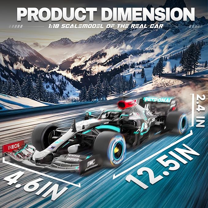 BEZGAR Mercedes-Benz F1 W11 Licensed 1:18 Remote Control Car - 2.4GHz RC Race Car with Authentic LiveryOfficially Licensed F1 for Kids &amp Collectors