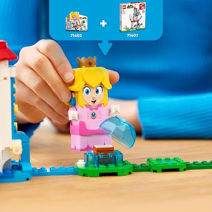 LEGO Super Mario Cat Peach Suit and Frozen Tower Expansion Set 71407 Building Toy Set for Kids Boys and Girls Ages 7+ (494 Pieces)