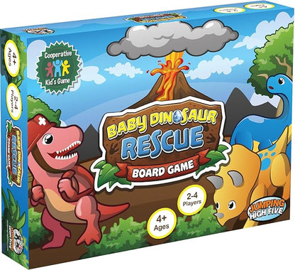 Baby Dinosaur Rescue Board Game – Cooperative Dinosaur Adventure Game for Kids Ages 4+ – Work Together to Save The Baby Dinos – Easy to Learn – Fun Family Board Game