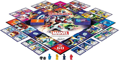 Monopoly Flip Edition: Marvel Board Game | Ages 8 and Up | 2 to 4 Players | Family Board Games for Kids Teens and Adults